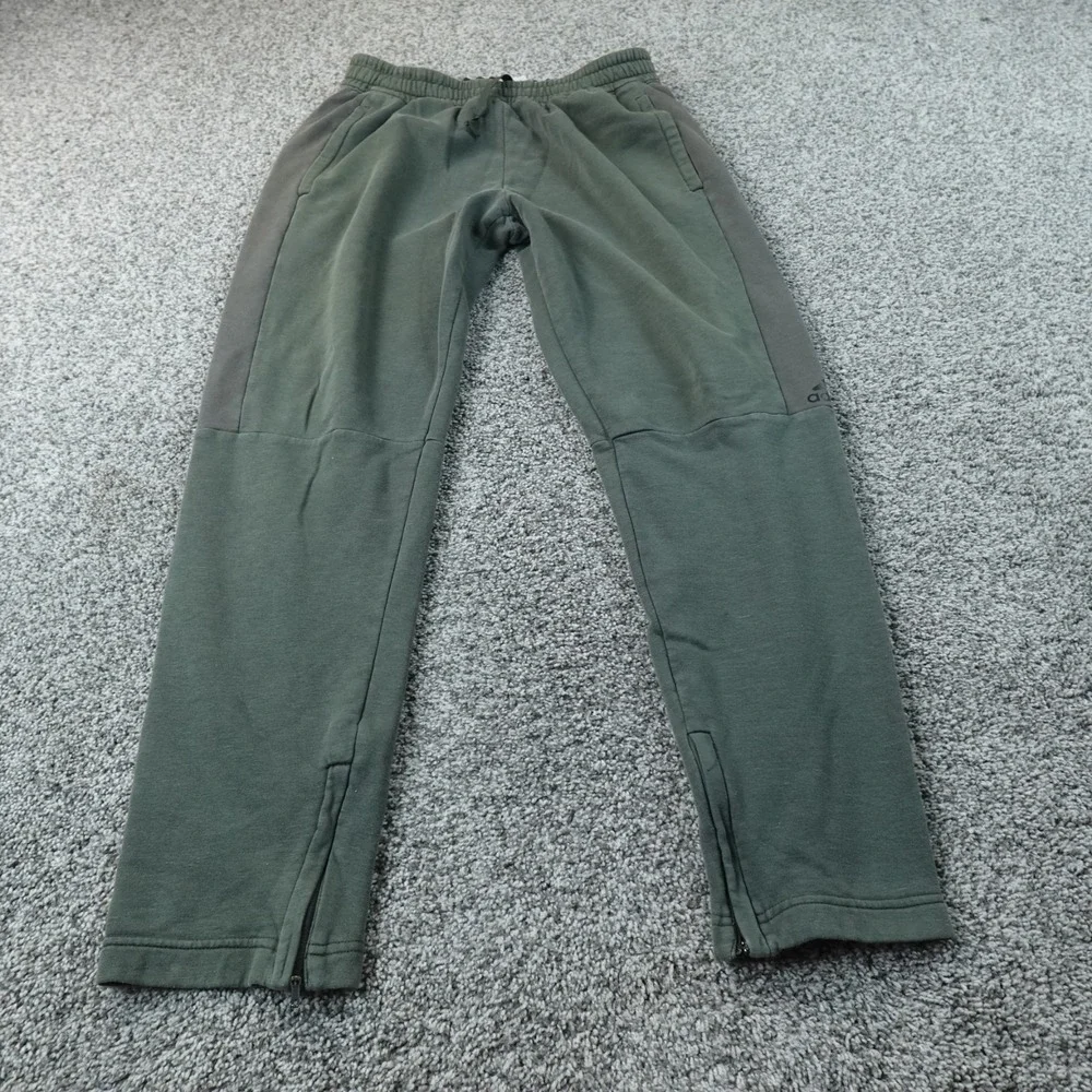 Adidas Sweatpants Mens M Green Drawstring Jogger Athletic Workout Gym Pants